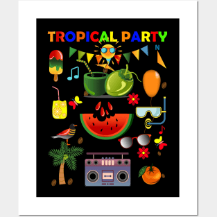 Tropical collection for summer beach party Posters and Art